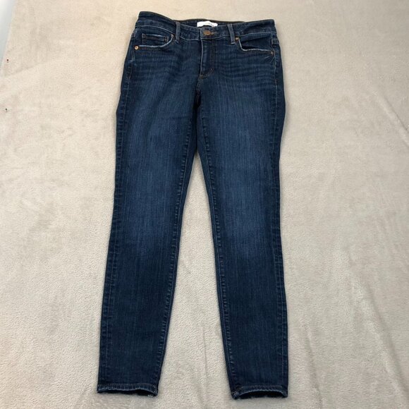LOFT Womens Jeans Size 26/2 Skinny Ankle Low Rise Blue Denim Casual Y2K Pockets - Picture 12 of 13